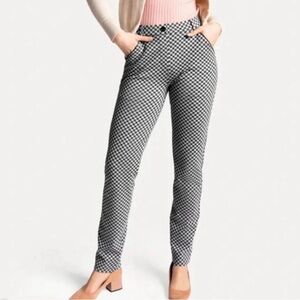 Betabrand Black and White Catstooth Work Pants